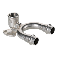 Водорозетка проходная из нержавеющей стали Valtec 15х1/2"