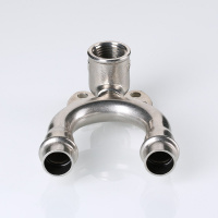 Водорозетка проходная из нержавеющей стали Valtec 15х1/2"